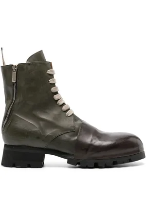 ZIGGY CHEN Polished-finish leather boots