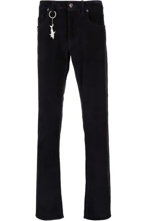 Paul & Shark Shark-keyring corduroy trousers