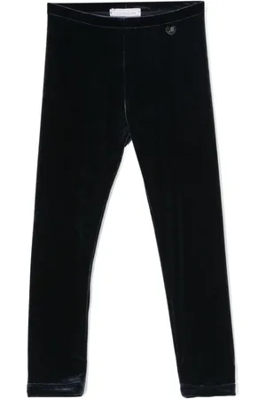 MONNALISA Logo-charm chenille leggings
