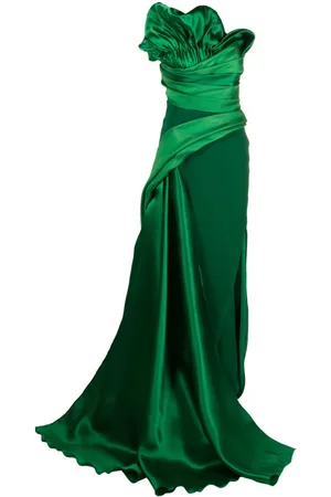 Gaby Charbachy Draped strapless gown