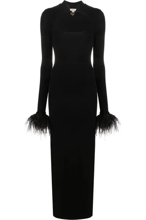 MANURI Cindy square-neck long dress