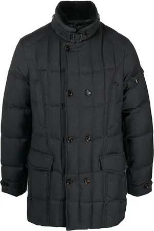 MOORER Funnel-neck padded coat