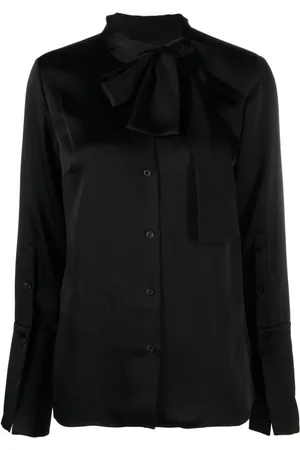Simkhai Candela pussy-bow satin shirt