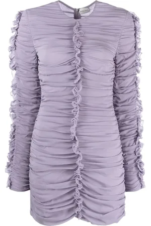 MAGDA BUTRYM Ruffled stretch-silk minidress