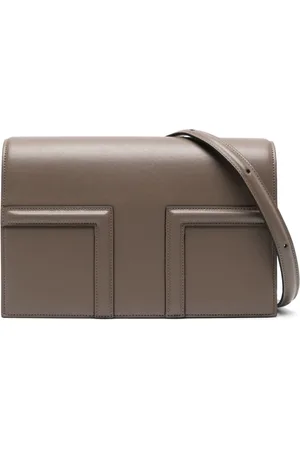 Totême T-Flap leather shoulder bag