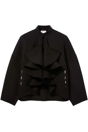 Puccini Ruffled-placket wool jacket