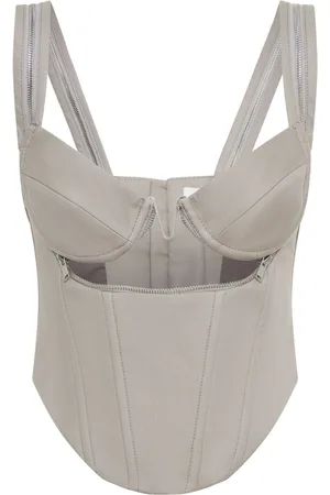 DION LEE Panelled zipped bustier top