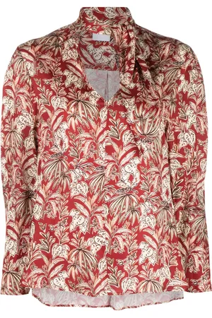 ..,MERCI Floral print long-sleeved blouse