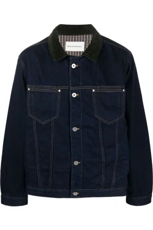 Drôle de Monsieur Logo-patch denim jacket