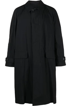 and wander Classic-collar long coat