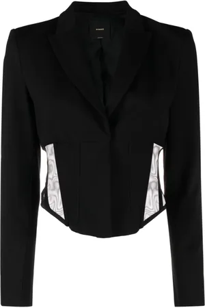 Pinko Corset-style cropped panelled blazer