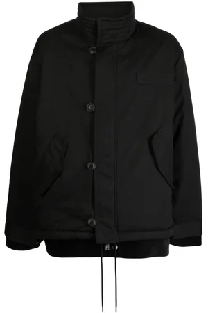FIVE CM Funnel-neck layered down jacket