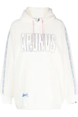 A Bathing Ape Logo-embroidered drawstring hoodie