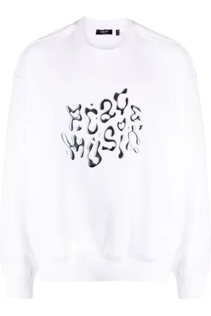 FIVE CM Embossed-lettering cotton-blend sweatshirt