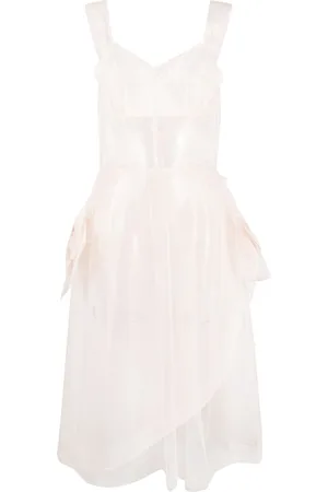 Maison Margiela Bow-detail tulle midi dress