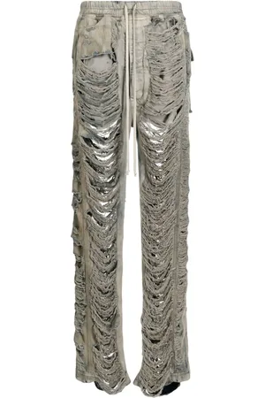Rick Owens Distressed-effect wide-leg trousers