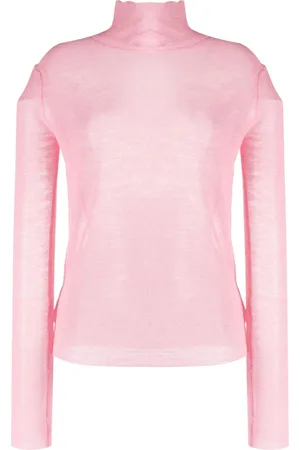 Jil Sander Semi-sheer logo-patch jumper