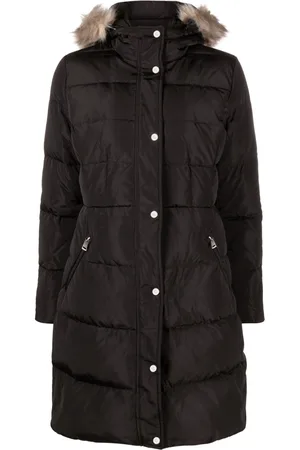 Ralph Lauren Faux-fur trim quilted coat