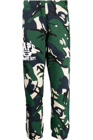 A Bathing Ape Logo-appliqué camouflage track pants