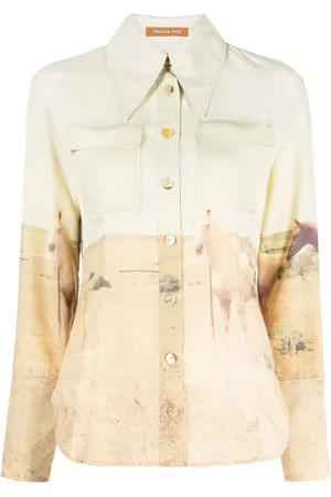 REJINA PYO Camille horse-print shirt