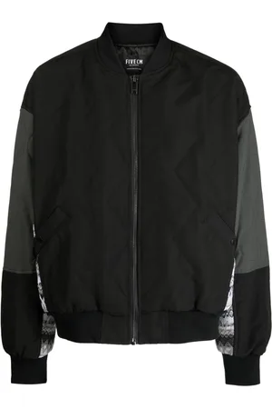 FIVE CM Knitted-panels quilted bomber jacket