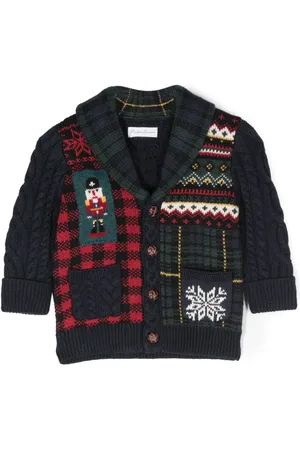 Ralph Lauren Patchwork cable-knit cardigan