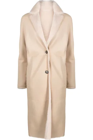 LISKA Lammmantel button-up coat