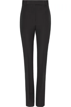 Salvatore Ferragamo Pressed-crease virgin wool tailored trousers