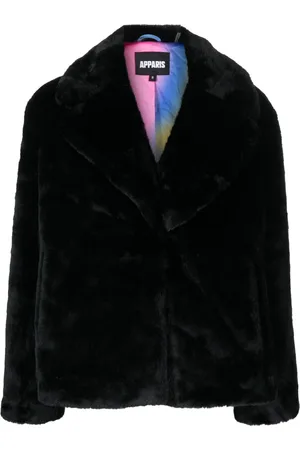 Apparis Notched-lapel faux-fur jacket