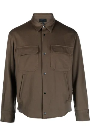 Emporio Armani Brushed cargo-pocket shirt jacket