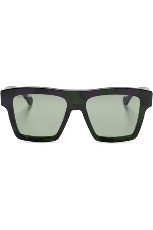 Gucci Rectangle-frame tinted sunglasses