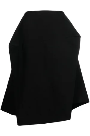 Comme des Garçons Asymmetric wool midi skirt