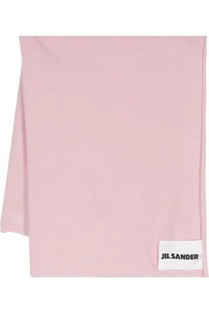 Jil Sander Logo-patch cashmere scarf