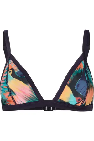 Duskii Tropical-print triangle bikini top
