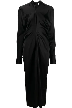 Lanvin Satin draped midi dress
