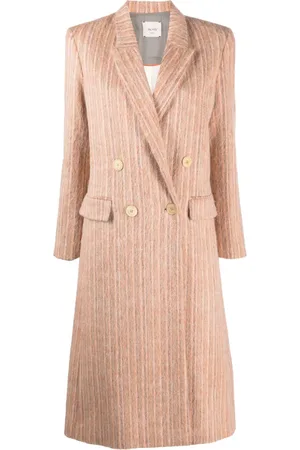 ALYSI Double-breasted brushed coat