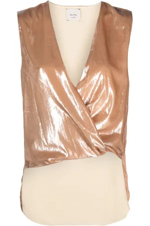 ALYSI Metallic-finish sleeveless top