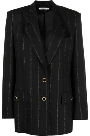 Alessandra Rich Striped single-breasted blazer