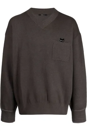 SONGZIO Trace Pocket Panther V-neck jumper