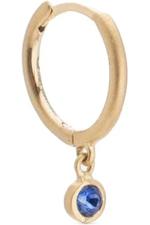 We by White Bird 18kt yellow Ada blue sapphire hoop earring