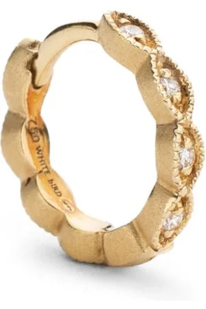 We by White Bird 18kt yellow Maurine diamond hoop earring