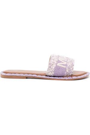 De Siena shoes Miami beaded leather sandals