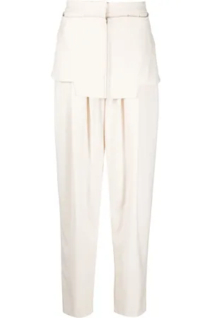 ANDREADAMO Layered-detail high-waist trousers