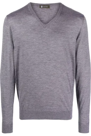 COLOMBO Fine-knit V-neck jumper