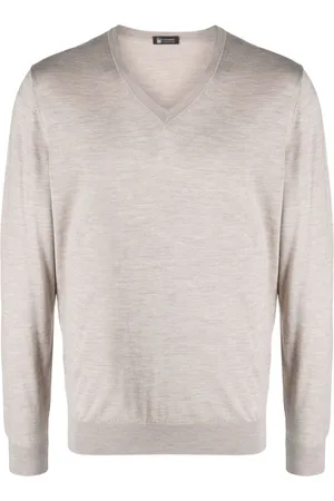 COLOMBO Fine-knit V-neck jumper