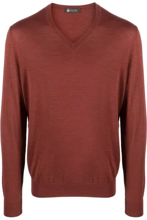 COLOMBO Fine-knit V-neck jumper