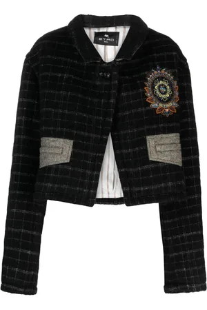 Etro Checked cropped jacket