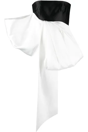 Solace Nadina bow-embellished satin top