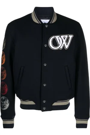 OFF-WHITE Graphic-print embroidered bomber jacket