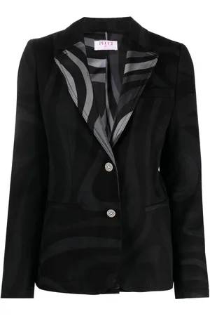 Puccini Marmo-print single-breasted blazer